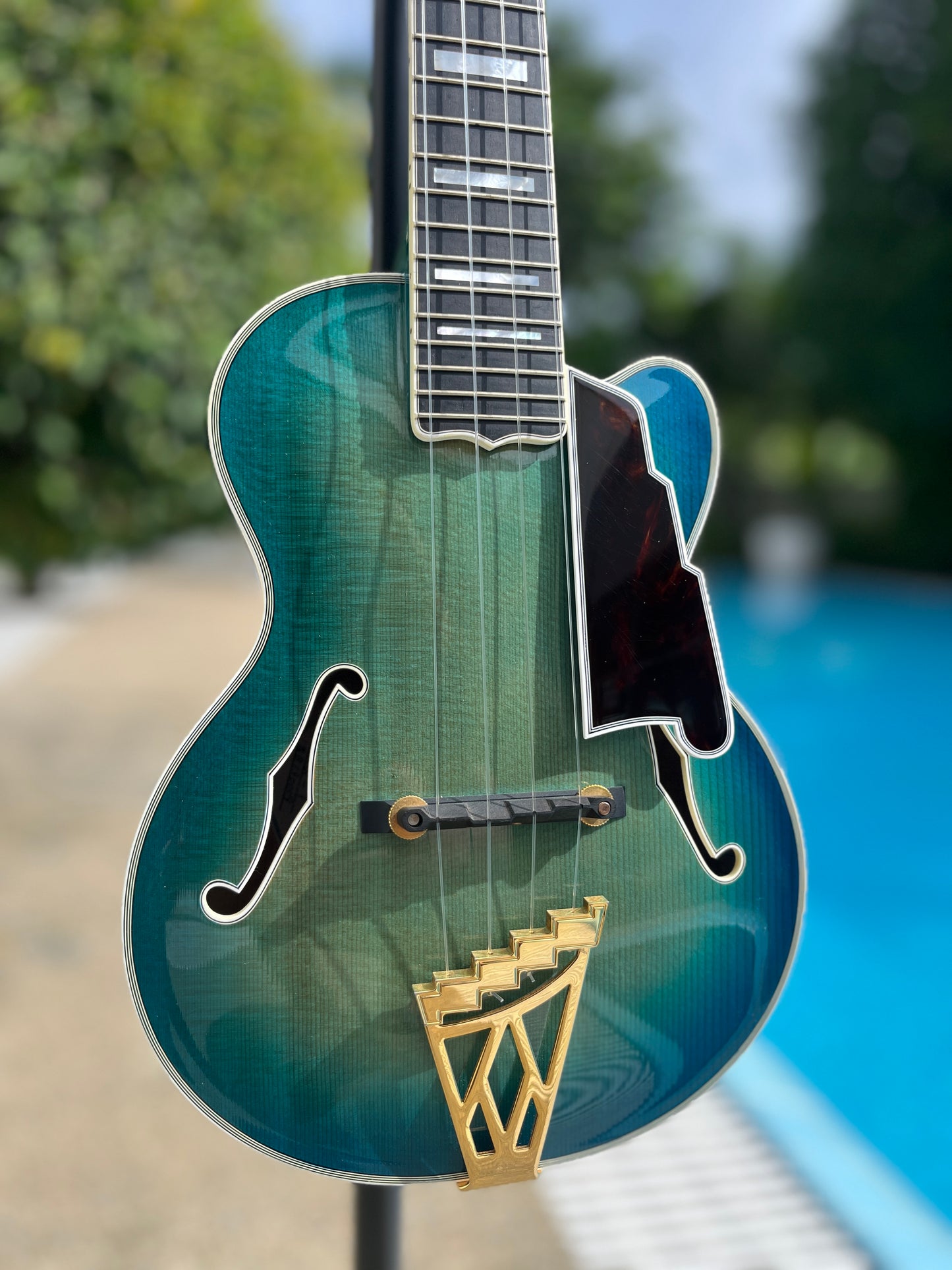 D'Angelico Arc Top Ukulele Blue Burst
