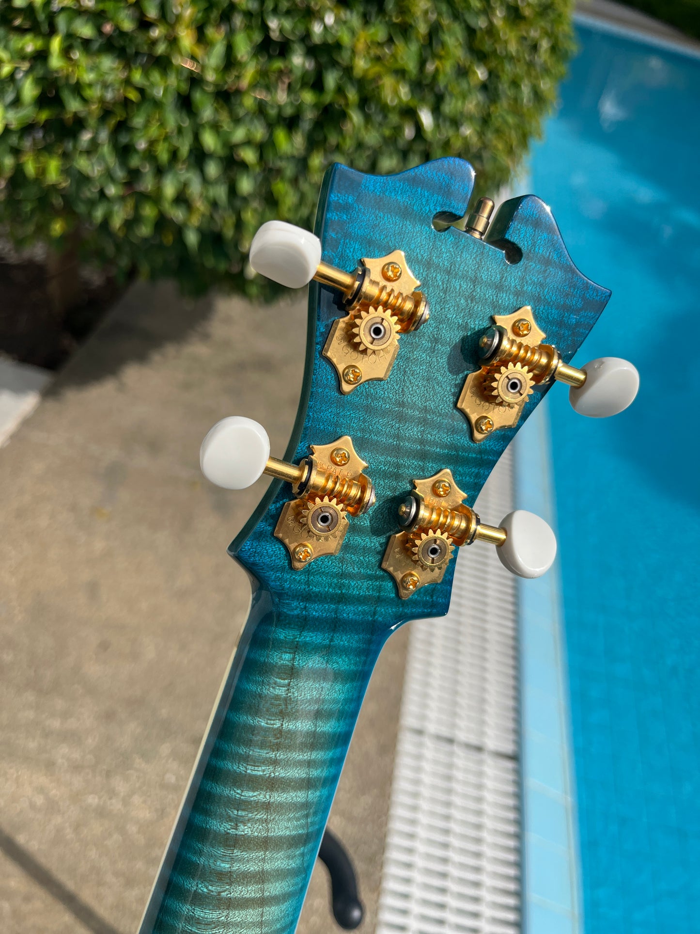 D'Angelico Arc Top Ukulele Blue Burst