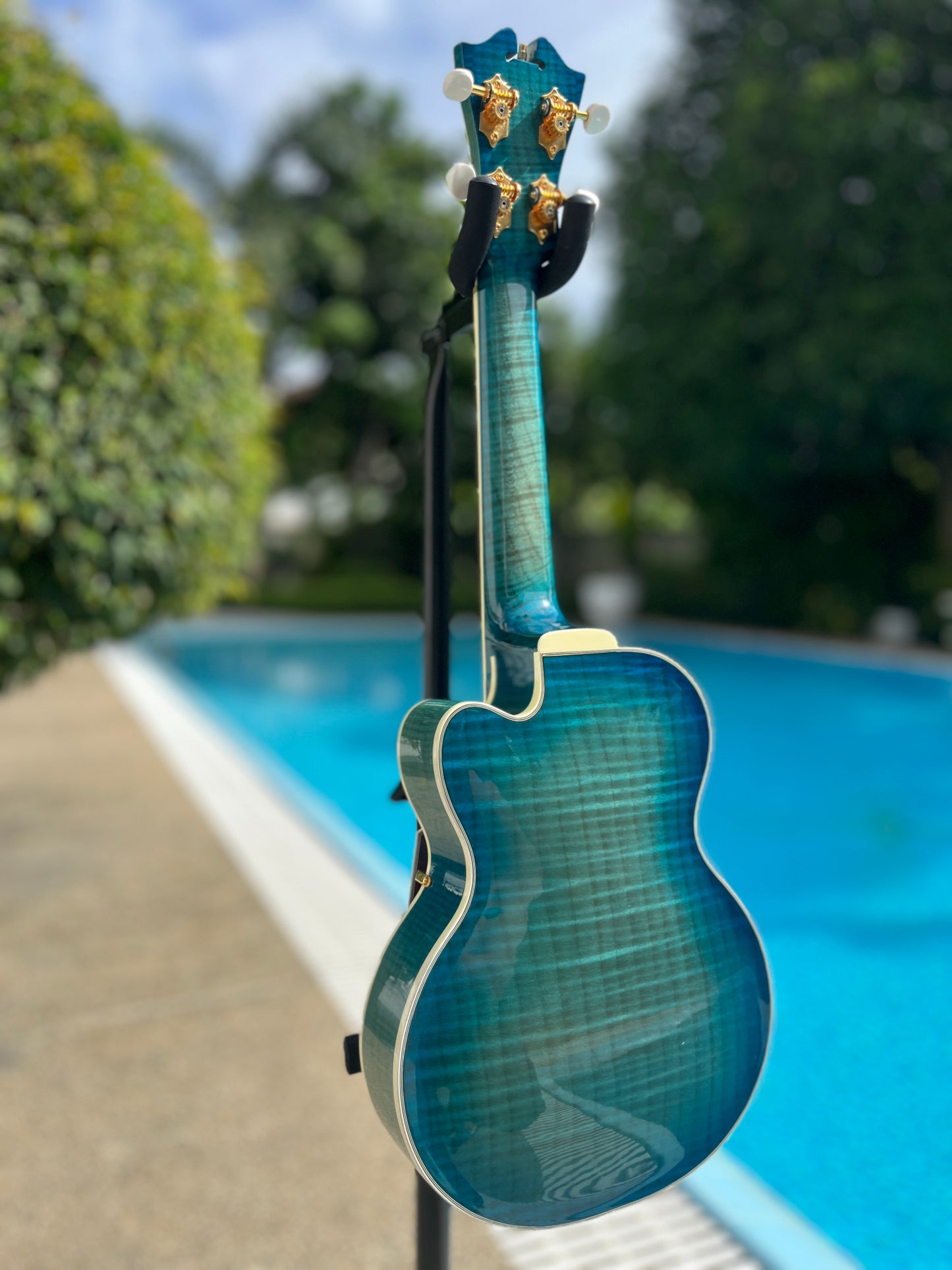 D'Angelico Arc Top Ukulele Blue Burst