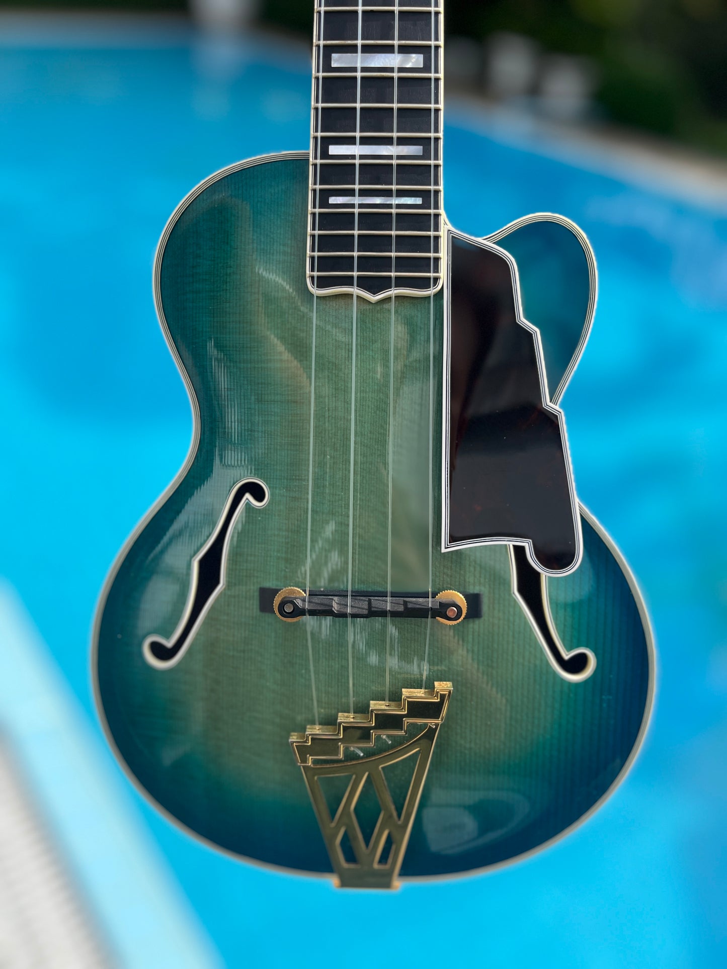 D'Angelico Arc Top Ukulele Blue Burst