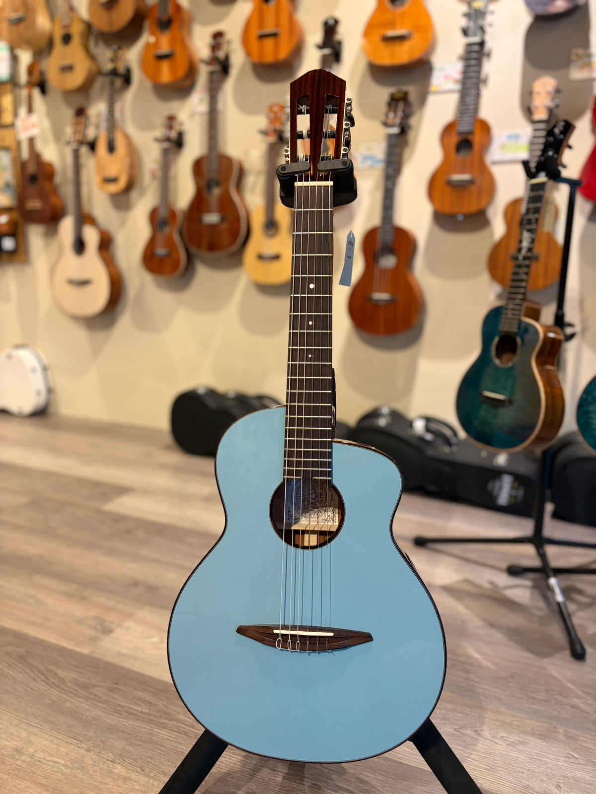 aNueNue Nino 520 Nylon Mini Guitar/ 6 Strings Baritone Ukulele Summer Blue