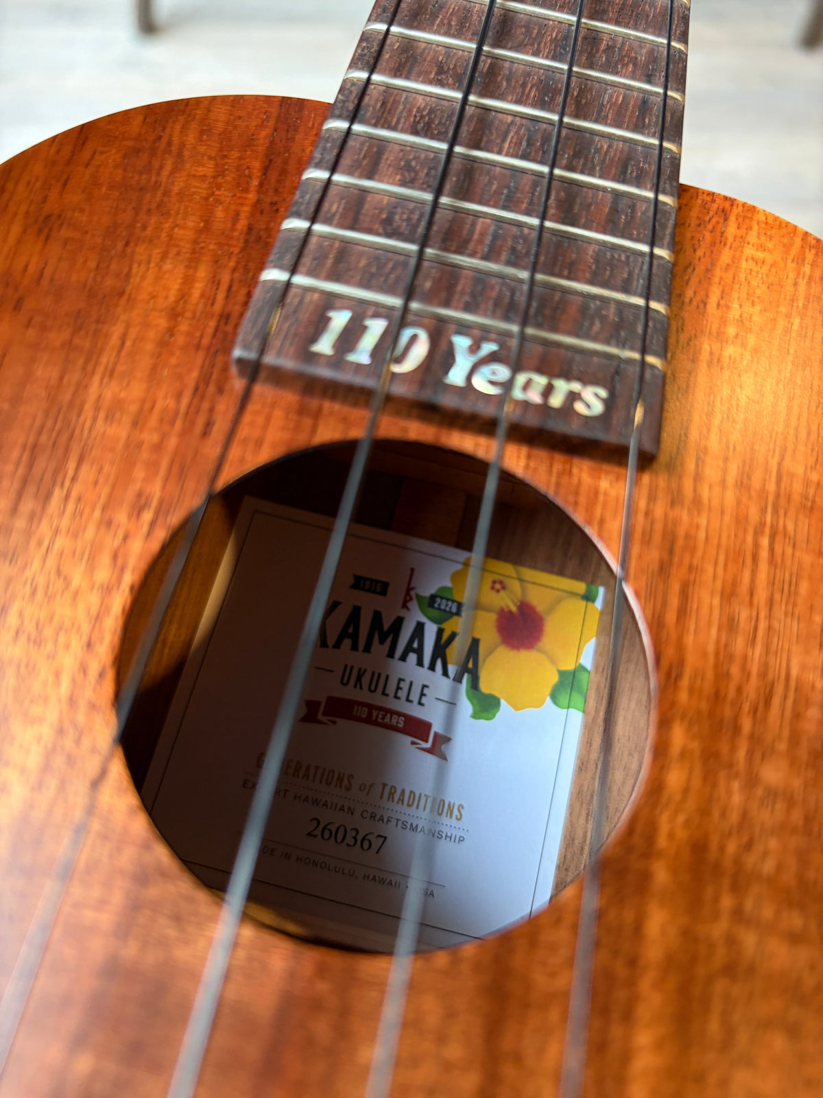 Kamaka 110th Anniversary HF1-L Soprano Long Neck