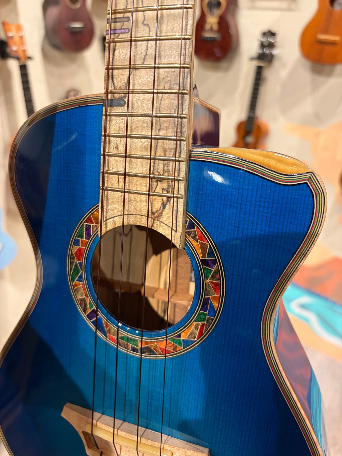 Hozen Custom German Spruce/ Curly Maple Tenor