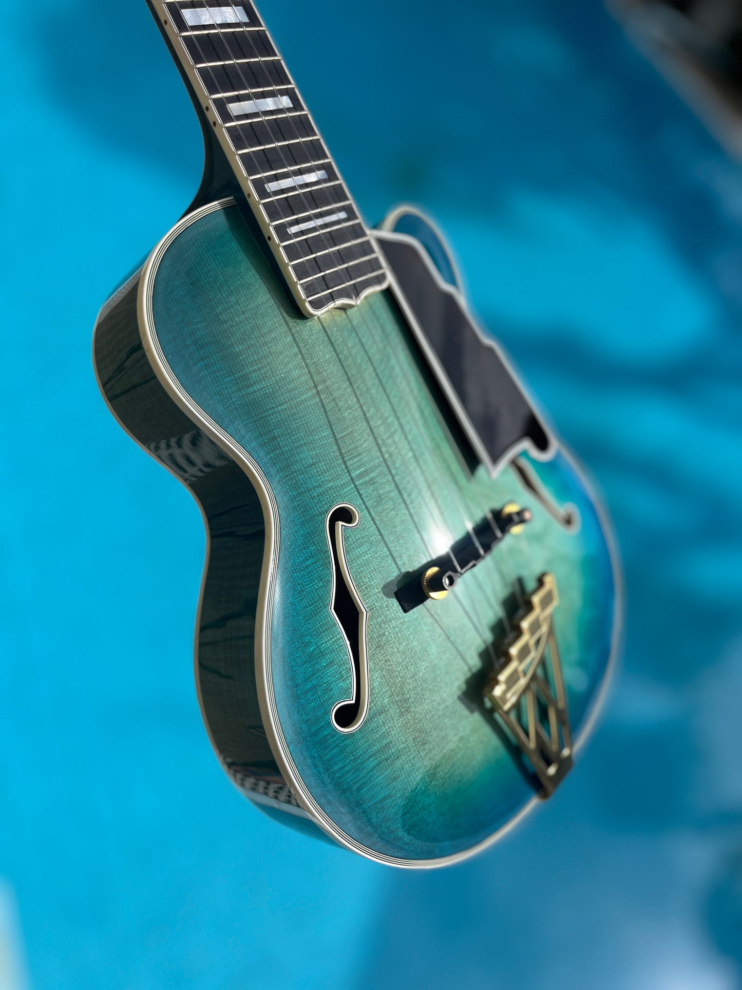 D'Angelico Arc Top Ukulele Blue Burst