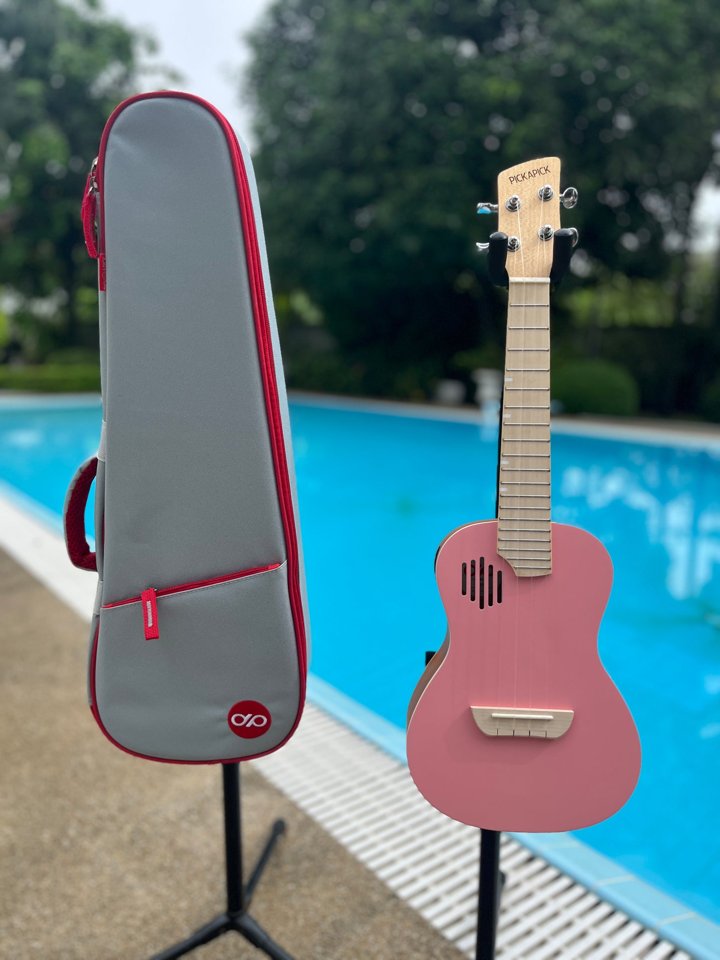 Pickapick Cherry Pink Concert Ukulele